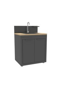 Gardenson , Anthrazit , Metall , 80x110x60 cm , Freizeit im Garten, Griller, Outdoor-K&uuml;chen