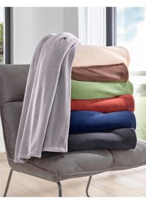 Biederlack unisex Deken van microgaren in champagne ,maat 150x200 cm, Witt, 100% Polyester