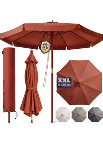 Kingsleeve Parasol Terracotta Hout &Oslash;300cm UV-bescherming 80+