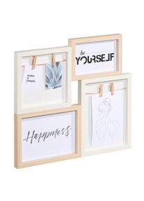 Hama Portraitrahmen "Portr&auml;trahmen Galerie, Formate 10x15 cm, 15x15 cm, 13x18 cm, 15x20 cm", beige, B/H/T: 36,2cm x 33cm x 2cm, Bilderrahmen, Portraitrahmen