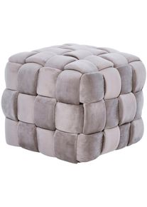 Hocker Jahnke "WEB ART S", grau (taupe), B:50cm H:42,5cm T:50cm, Hocker, Hocker, Hocker, Couchtisch, Beistelltisch gepolstert in edler Flechtoptik