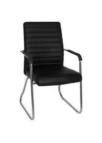 Besucherstuhl Steel Schwarz ca. 55x96x46cm