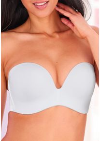 Multiway-BH Lascana, Damen, Gr. 85, Cup D, wei&szlig;, Microtouch, Obermaterial: 68% Polyamid, 20% Polyester, 12% Elasthan, Basic, BHs Multiway-BH, mit 3 Tragevarianten, integrierter St&uuml;tzfunktion, Push-up-Kissen