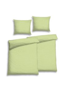 Bettw&auml;sche Florella "Vichy apfel Soft-Seersucker, 100% Baumwolle", gr&uuml;n (apfel), B/L: 140cm x 200cm, 2 Stk., 2 Stk., Seersucker, B/L: 70cm x 90cm, Seersucker, Obermaterial: 100% Baumwolle CO., Bettw&auml;sche, Bettw&auml;sche