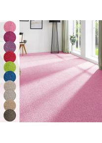 Teppichboden ANDIAMO "Ines, Kr&auml;uselvelours, Gesamth&ouml;he 8,5 mm, Luxusklasse LC2", pink, B:400cm L:350cm, Kunstfaser, Teppiche, Teppichboden, Uni Farben, Breite 400 cm, strapazierf&auml;hig & pflegeleicht