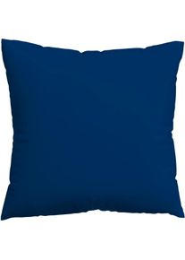 Kissenbezug Schlafgut "Premium Kissenbezug Knitted Jersey (1 St)", blau (blau deep), B:40cm L:40cm, Jersey, Obermaterial: 95% Baumwolle, 5% Elasthan, Kissenbez&uuml;ge, Kissenbezug, Ton-in-Ton Rei&szlig;verschluss, Bio-Baumwolle mit Elasthan, Uni, OEKO Tex