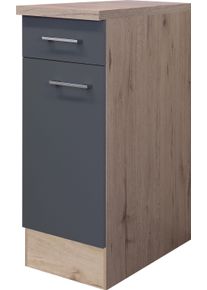 Unterschrank Flex-Well "Morena", grau (basaltgrau, san remo eiche), B:30cm H:85cm T:60cm, Holzwerkstoff, Schr&auml;nke, Unterschrank, (B x H x T) 30 x 85 x 60 cm