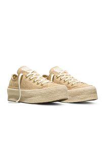 Sneaker Converse "CHUCK TAYLOR ALL STAR LIFT ESPADRILLE", Damen, Gr. 41, hay day, egret, papyrus, Synthetik, Schuhe Sneaker, sportlicher Stil, mit profiliertem Laufsohlenprofil, mit Schn&uuml;rung