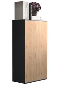 Kommode Vcm "Holz Kommode Sideboard Anrichte Dalosa 3 Dreht&uuml;ren", braun (anthrazit, honig, eiche), B:60cm T:32cm, Sideboards, Kommode