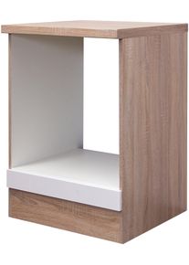 Herdumbauschrank Flex-Well "Florenz", wei&szlig; (hochglanz wei&szlig;, sonoma eiche), B:60cm H:86cm T:57cm, Holzwerkstoff, Schr&auml;nke, Herdumbauschrank, (B x H x T) 60 x 86 x 60 cm