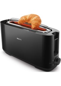 Philips Toaster "HD2590/90", schwarz, B:12cm H:18,9cm T:37,2cm, Toaster, mit Aufw&auml;rm- und Auftaufunktion, Toaster