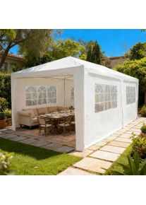 Partyzelt Konifera "Ronda", wei&szlig;, wei&szlig;, B/H/T: 600cm x 265cm x 300cm, Pavillons, Partyzelt, BxTxH: 600x300x265 cm