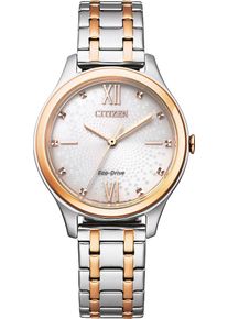 Solaruhr Citizen, gold (silbergoldfarben), Armbanduhren, Damen, Solaruhr, Armbanduhr, Damenuhr, analog, Edelstahlarmband