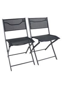 Gartenstuhl Vcm "2-tlg. Gartenstuhl Balkonstuhl Klappstuhl Sumila", schwarz, B:45cm T:46cm, Obermaterial: 80% Textilmaterial TEXMAT. 20% Metall MT., St&uuml;hle, Gartenstuhl