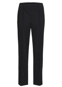 Schlupfhose GOLDNER "Rippenhose mit Biesen", Damen, Gr. 48, N-Gr, schwarz, Obermaterial: 100% Polyester COOLMAX(R) PES(Coolmax)., normal, Hosen Schlupfhose, Ohne