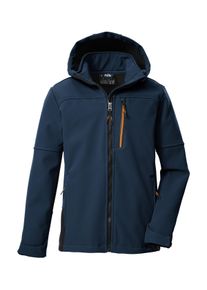 Softshelljacke Killtec "KOW 226 BYS SFTSHLL JCKT", Jungen, Gr. 128, blau (nachtblau), Oberseite: 92% Polyester, 8% Elasthan;R&uuml;ckseite: 100% Polyester;Futter: 100% Polyester, Jacken Softshelljacke, Wind- und wasserabweisende Kinder-Softshelljacke, Fleece, Reflektoren