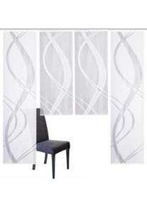 Schiebegardine Home Wohnideen "TIBASA", wei&szlig;, B:57cm H:225cm, Wirkware, Obermaterial: 100% Polyester, Gardinen, Schiebegardine, halbtransparent