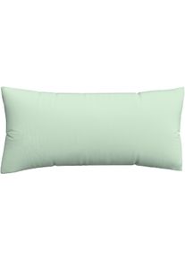 Kissenbezug Schlafgut "Premium Kissenbezug Knitted Jersey (1 St)", gr&uuml;n (gr&uuml;n light), B:40cm L:80cm, Jersey, Obermaterial: 95% Baumwolle, 5% Elasthan, Kissenbez&uuml;ge, Kissenbezug, Ton-in-Ton Rei&szlig;verschluss, Bio-Baumwolle mit Elasthan, Uni, OEKO Tex