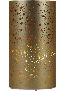 LED Dekolicht AM Design "LED Windlicht Stern", gold (goldfarben), H:16cm &Oslash;:9cm, Leuchten, LED Dekolicht, Weihnachtsdeko, 1 St&uuml;ck, H&ouml;he 16 cm, Batteriebetrieb