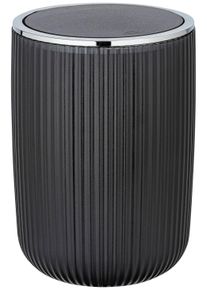 Kosmetikeimer Wenko "Agropoli", grau, H:27cm T:19cm, Kunststoff, M&uuml;lleimer, Kosmetikeimer, mit Schwingdeckel, 5,5 Liter