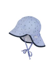 Schirmm&uuml;tze Sterntaler "Schirmm&uuml;tze mit Nackenschutz Anker", Kinder, Gr. 39, blau (himmel), M&uuml;tzen Schirmm&uuml;tze