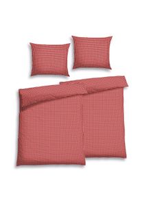 Bettw&auml;sche Florella "Vichy rot Soft-Seersucker, 100% Baumwolle", rot, B/L: 140cm x 200cm, 2 Stk., 2 Stk., Seersucker, B/L: 70cm x 90cm, Seersucker, Obermaterial: 100% Baumwolle CO., Bettw&auml;sche, Bettw&auml;sche