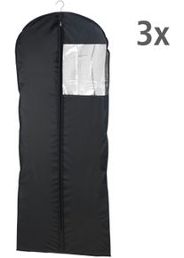 Kleidersack Wenko "Modell Deep Black", schwarz, B/H/L: 60cm x 150cm, Kleiders&auml;cke, Kleidersack, 60 x 150 cm, abwaschbar, mit Rei&szlig;verschluss & Sichtfenster