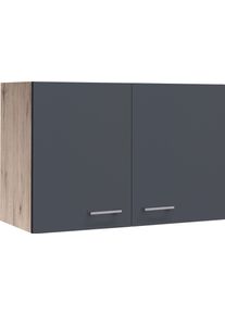 H&auml;ngeschrank Flex-Well "Morena", grau (basaltgrau, san remo eiche), B:80cm H:54,8cm T:32cm, Holzwerkstoff, Schr&auml;nke, H&auml;ngeschrank, (B x H x T) 80 x 54,8 x 32 cm