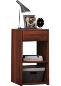 Nachttisch Vcm "Holz Nachttisch Nachtschrank Sledo Schublade Maxi", braun (kern, nussbaum), B:35cm T:35cm, Sideboards, Nachttisch