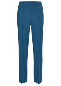 Schlupfhose GOLDNER "Rippenhose mit Biesen", Damen, Gr. 44, N-Gr, blau (jeansblau), Obermaterial: 100% Polyester COOLMAX PES(Coolmax)., normal, Hosen Schlupfhose, Ohne