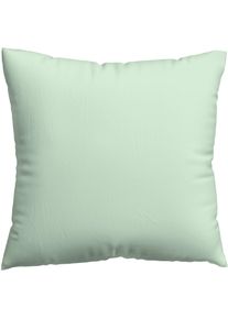 Kissenbezug Schlafgut "Premium Kissenbezug Woven Satin (1 St)", gr&uuml;n (gr&uuml;n light), B:40cm L:40cm, Mako-Satin, Obermaterial: 100% Baumwolle, Kissenbez&uuml;ge, Kissenbezug, Ton-in-Ton Rei&szlig;verschluss, Fadendichte von 300tc, Uni, OEKO Tex
