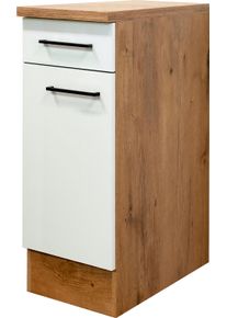 Unterschrank Flex-Well "Vintea", beige (magnolia matt, lancelot oak), B:30cm H:85cm T:60cm, Holzwerkstoff, Schr&auml;nke, Unterschrank, (B x H x T) 30 x 85 x 60 cm, mit Metallgriffen