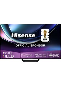 HISENSE QLED Mini LED-Fernseher "85U7Q PRO", Energieeffizienz: C, schwarz, 85 &Prime;, Fernseher, 4K UHD MiniLED Smart TV, QLED Mini LED-Fernseher