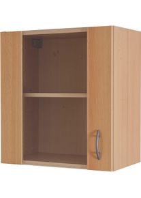 Glash&auml;ngeschrank Flex-Well "Nano", braun (buche nachbildung), B:50cm H:54,8cm T:32cm, Holzwerkstoff, Schr&auml;nke, Glash&auml;ngeschrank, (B x H x T) 50 x 54,8 x 32 cm, mit Stollenglast&uuml;ren
