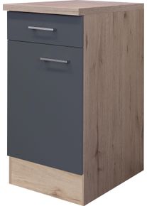 Unterschrank Flex-Well "Morena", grau (basaltgrau, san remo eiche), B:40cm H:85cm T:60cm, Holzwerkstoff, Schr&auml;nke, Unterschrank, (B x H x T) 40 x 85 x 60 cm