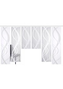 Schiebegardine Home Wohnideen "TIBASI", wei&szlig;, B:57cm H:245cm, Wirkware, Obermaterial: 100% Polyester, Gardinen, Schiebegardine, halbtransparent