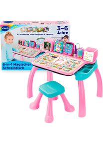 Spieltisch Vtech "6-in-1 Magischer Schreibtisch", rosa (pink), Spieltische, BabyB:64,2cm H:54,6cm T:46,2cm, Kunststoff, Spieltisch, mit Licht und Sound, B:64,2cm H:54,6cm T:46,2cm