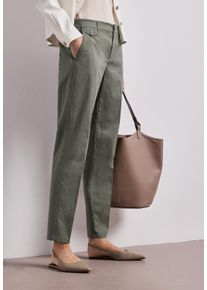 Chinohose Street One, Damen, Gr. 46, L&auml;nge 30, dusky gr&uuml;n, Web, Obermaterial: 97% Baumwolle, 3% Elasthan. Futter: 100% Polyester, unifarben, regular fit lang, Hosen Chinohose, aus Twillstoff