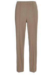 Schlupfhose GOLDNER "Rippenhose mit Biesen", Damen, Gr. 50, N-Gr, beige (sand), Obermaterial: 100% Polyester COOLMAX PES(Coolmax)., normal, Hosen Schlupfhose, Ohne