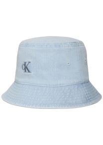 Fischerhut Calvin Klein "MONOGRAM EMBROIDERY DENIM BUCKET", Herren, light wash denim, Denim/Jeans, Baumwolle, unifarben, H&uuml;te Fischerhut, onesize, Logo-Stickerei, reine Baumwolle