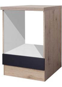 Herdumbauschrank Flex-Well "Antigua", grau (anthrazit, san remo eiche), B:60cm H:86cm T:57cm, Holzwerkstoff, Schr&auml;nke, Herdumbauschrank, (B x H x T) 60 x 86 x 60 cm