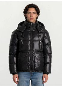 Winterjacke Trueprodigy "Nathan Kapuze aufgesetzte Taschen", Herren, Gr. XS, schwarz, Obermaterial: 100% Polyester PES., regular fit, Jacken Winterjacke