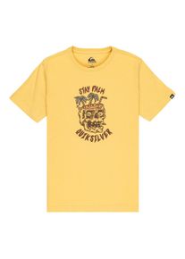 T-Shirt Quiksilver "Ev Stay Palm", Jungen, Gr. 14, rattan, Obermaterial: 100% Walkfrottier;, Shirts T-Shirt