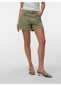 V&eacute;ro Moda Jeansshorts VERO MODA "VMTESS MR SHORT DNM SHORTS MIX GA NOOS", Damen, Gr. XL, N-Gr, laurel wreath detail:washed, Denim/Jeans, Obermaterial: 99% Baumwolle, 1% Elasthan, unifarben, kurz, Jeans Jeansshorts, Baumwollmischung, regular fit