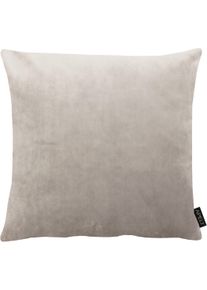 Dekokissen Apelt "Castello, Uni Samt" Gr. 1, grau (hellgrau, unifarben), B:40cm L:40cm, Bezug: 100% Polyester, Dekokissen_Sitzkissen_Kissenh&uuml;llen, Dekokissen, Kissenh&uuml;lle ohne F&uuml;llung, 1 St&uuml;ck