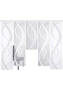 Schiebegardine Home Wohnideen "TIBASI", wei&szlig;, B:57cm H:245cm, Wirkware, Obermaterial: 100% Polyester, Gardinen, Schiebegardine, halbtransparent