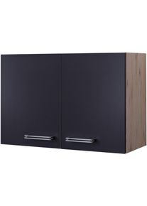 H&auml;ngeschrank Flex-Well "Antigua", grau (anthrazit, san remo eiche), B:80cm H:55cm T:32cm, Holzwerkstoff, Schr&auml;nke, H&auml;ngeschrank, (B x H x T) 80 x 54,8 x 32 cm