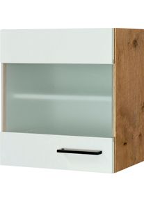 Glash&auml;ngeschrank Flex-Well "Vintea", beige (magnolia matt, lancelot oak), B:50cm H:54,8cm T:32cm, Holzwerkstoff, Schr&auml;nke, Glash&auml;ngeschrank, (B x H x T) 50 x 54,8 x 32 cm, mit Stollenglast&uuml;ren