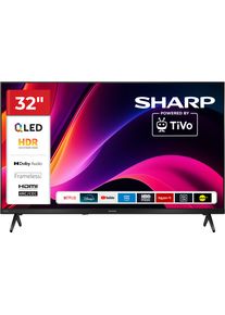 Sharp QLED-Fernseher "1T-C32HE3x", Energieeffizienz: E, schwarz, 32 &Prime;, Fernseher, QLED-Fernseher