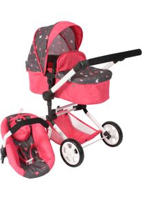 Bayer Chic 2000 Kombi-Puppenwagen CHIC2000 "Linus, Butterfly", bunt (butterfly), Puppenwagen, KinderB:72cm H:82cm T:72cm, Kunststoff, Polyester, Stahl, Kombi-Puppenwagen, B:72cm H:82cm T:72cm